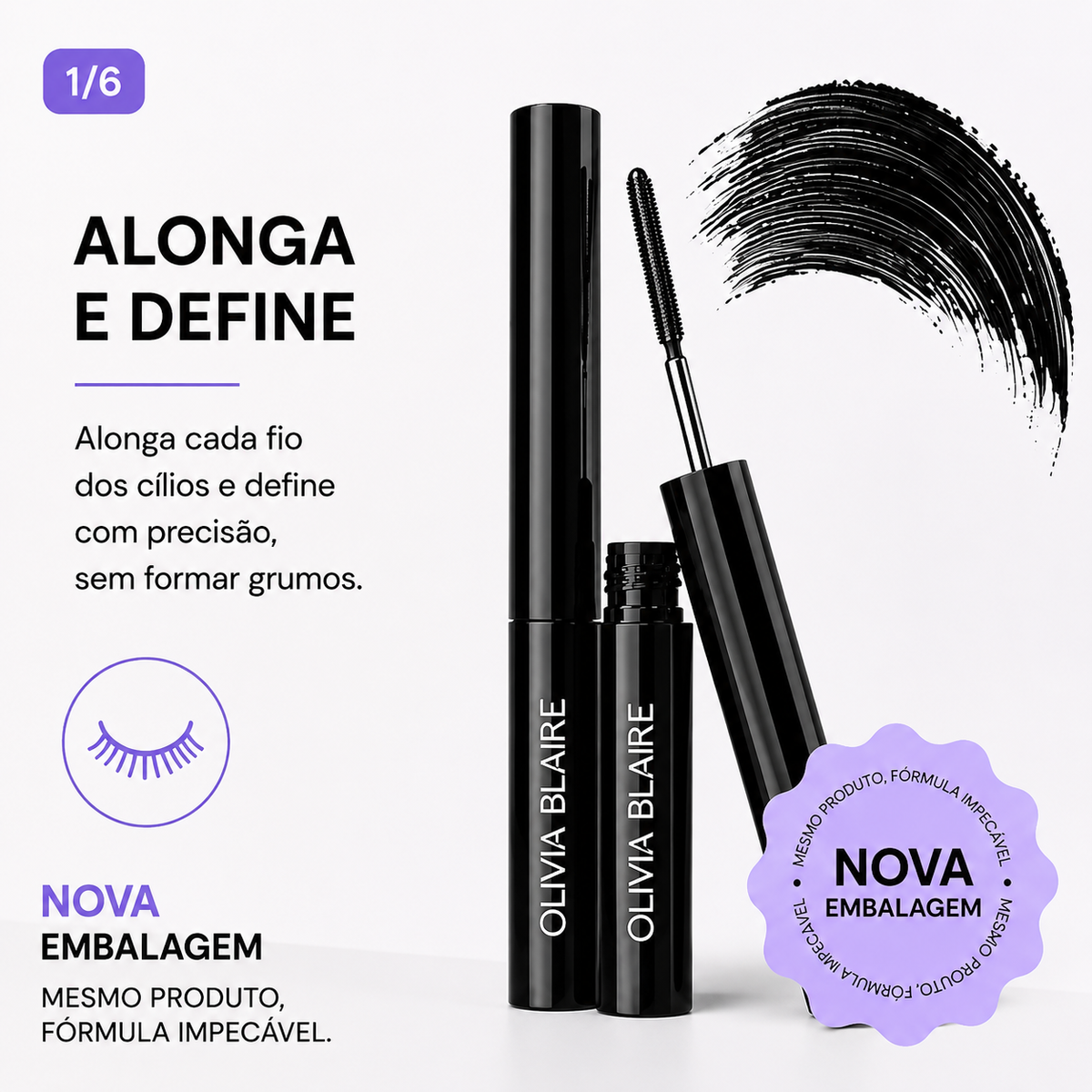 Máscara de cílios Olivia Blaire Iron Wand