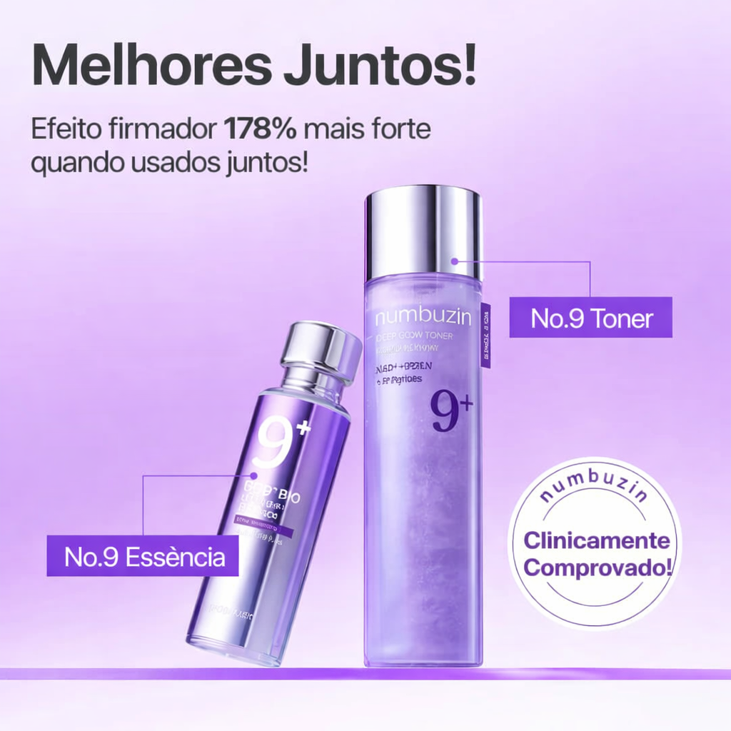 Kit Numbuzin No.9 NAD+ Bio Lift – Essência Firmadora + Tônico Iluminador