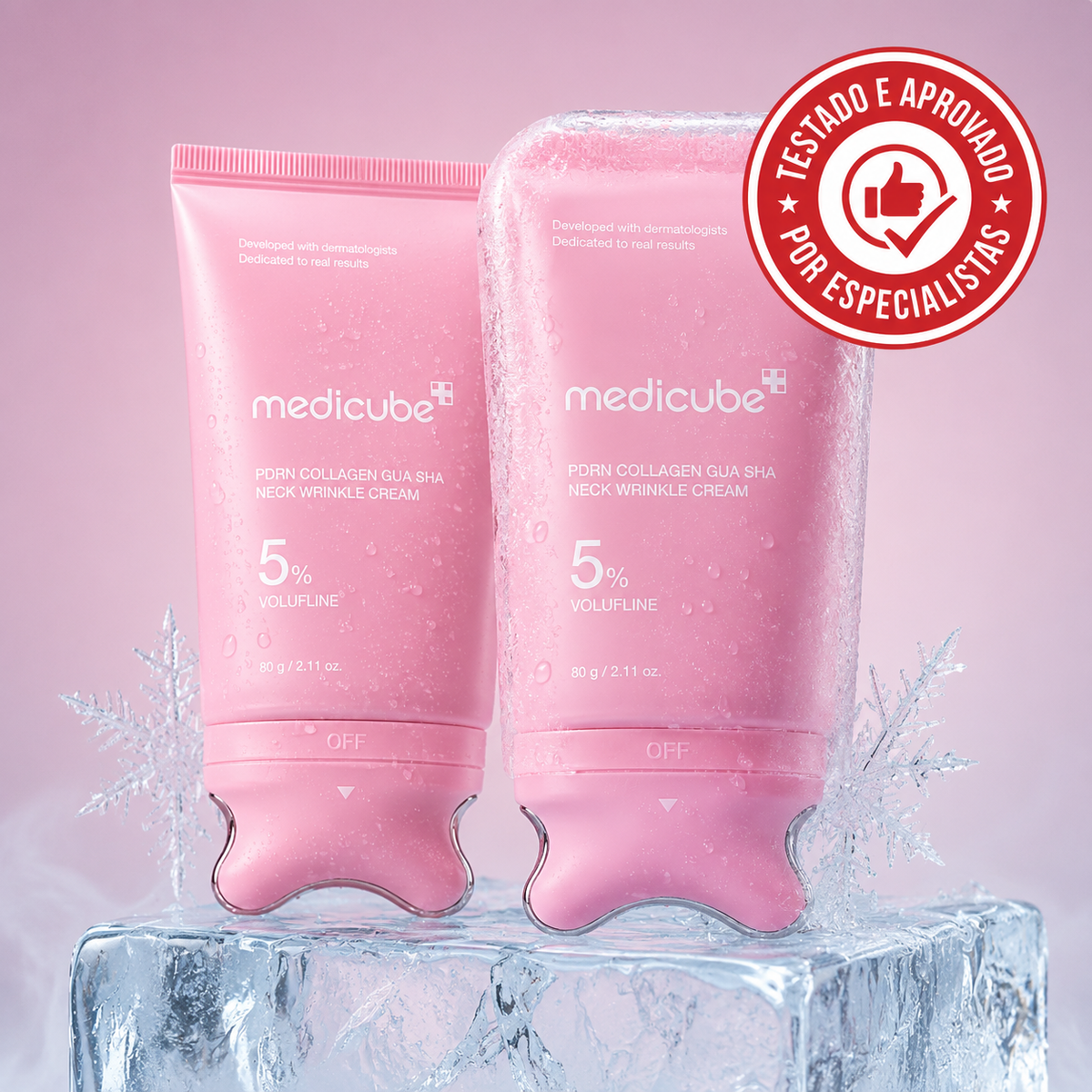 Mendicube - Sérum firmador e lifting para o pescoço com massageador integrado