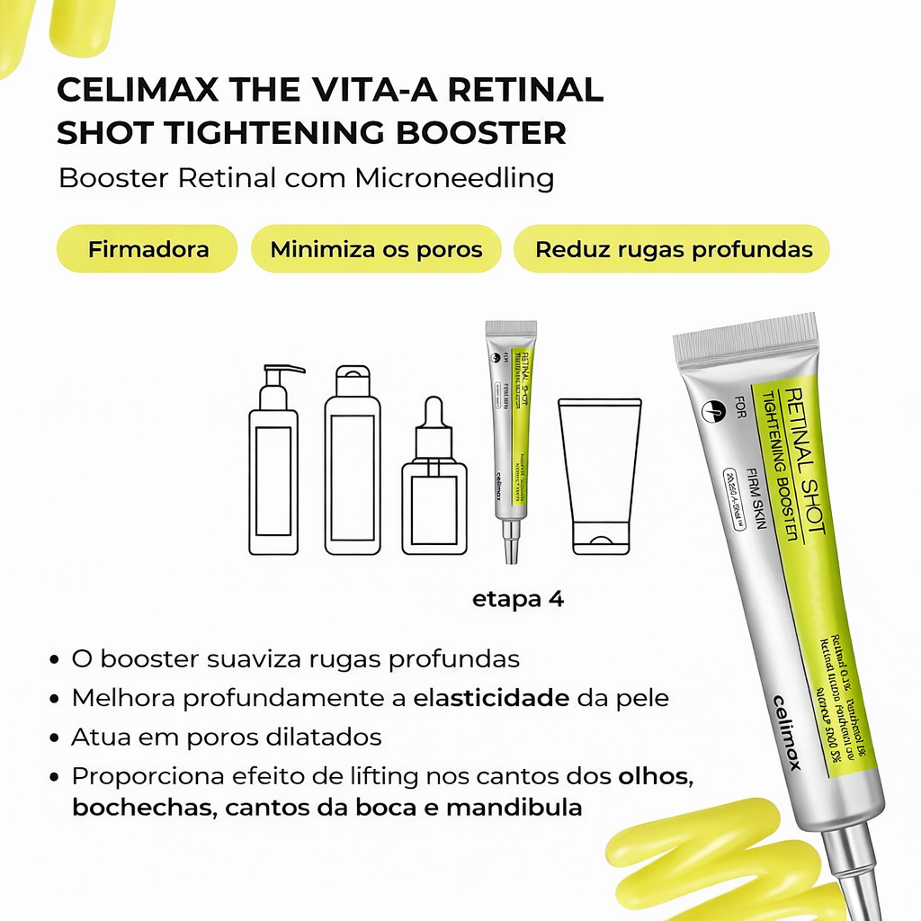 Sérum Retinal 0,1% Celimax | Aparência da Pele Mais Firme e Textura Uniforme
